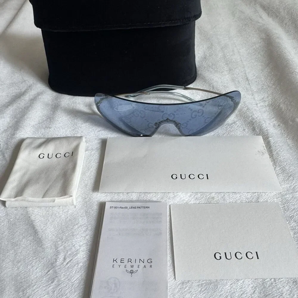 GUCCI GG Monogram Mirror Shield Sunglasses